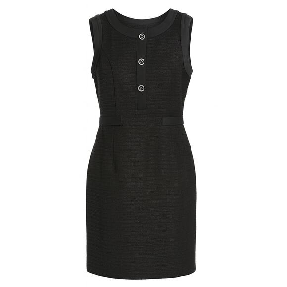 Tory Burch Black Tweed Sheath Mini Dress Size 6 - Picture 1 of 9